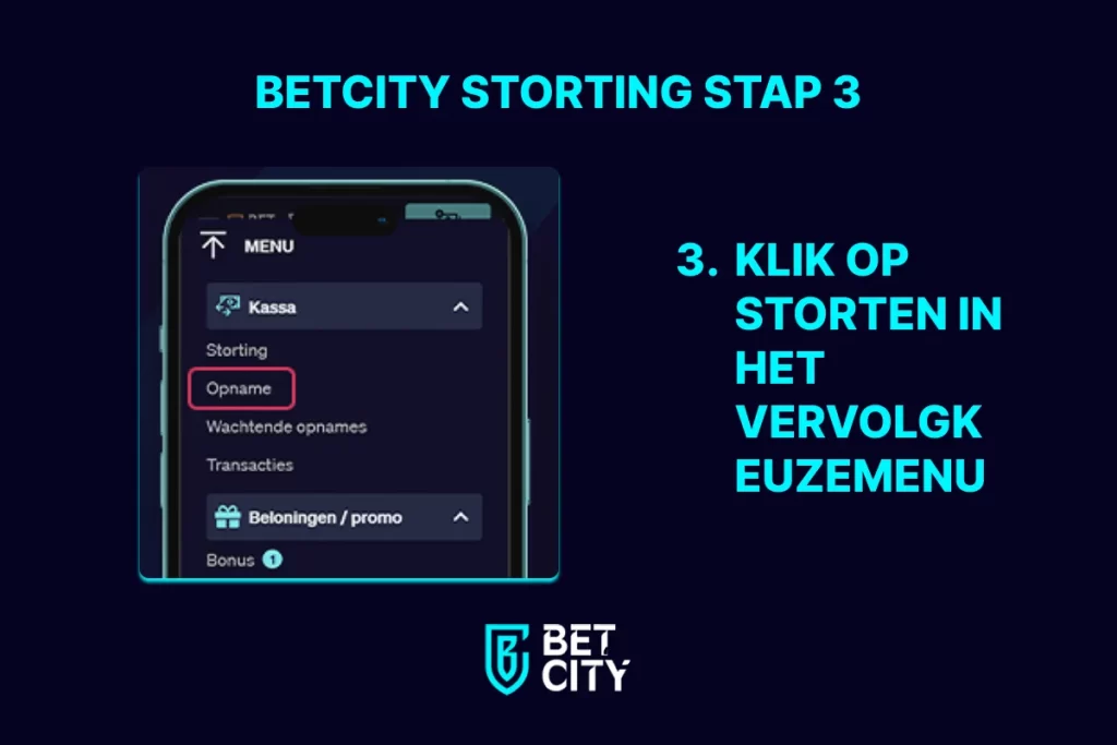 Stortingsinstructie - Derde stap