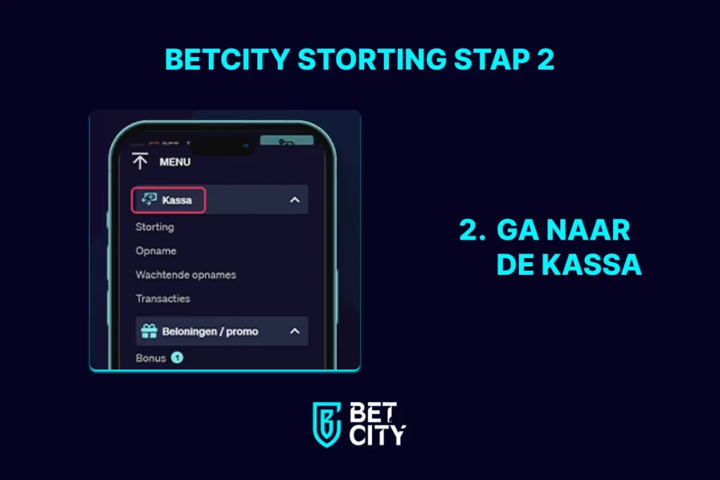 BetCity Stortingsinstructie - Tweede stap